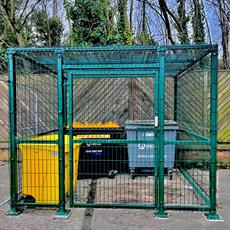 Secure Mesh Bin Store with Gates