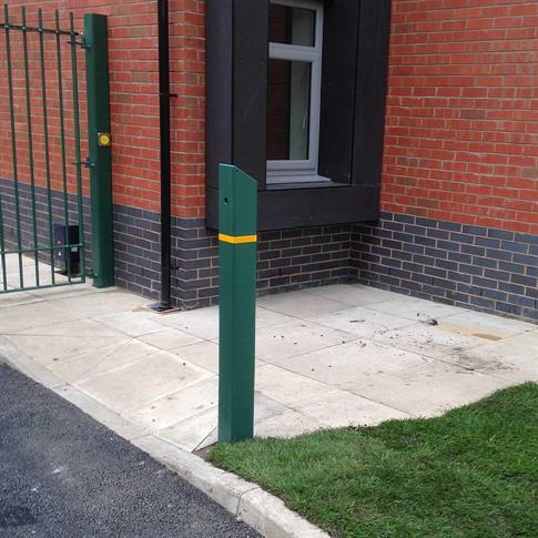 100 x 100mm Square Galvanised Steel Bollard - Root Fix product gallery image