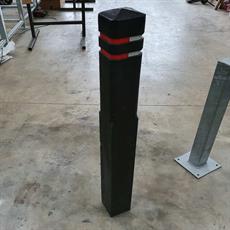 Square recycled plastic bollard with chamfer top