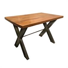 Industrial Cross Leg Dining Table