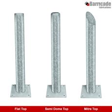 90mm Galvanised Steel Bollard - Bolt Down