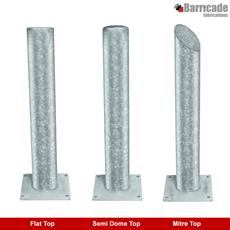 140mm Heavy-Duty Galvanised Steel Bollard - Bolt Down