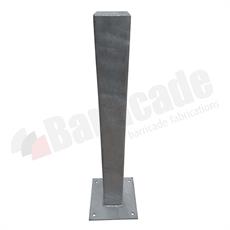 100 x 100mm Square Galvanised Steel Bollard - Bolt Down