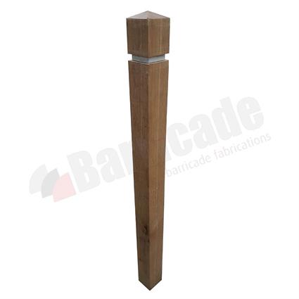 100 x 100mm Square Hardwood Timber Bollard product gallery image