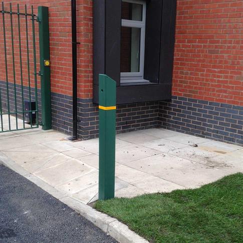 100 x 100mm Square Mild Steel Bollard - Root Fix product gallery image