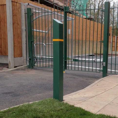 100 x 100mm Square Mild Steel Bollard - Root Fix product gallery image