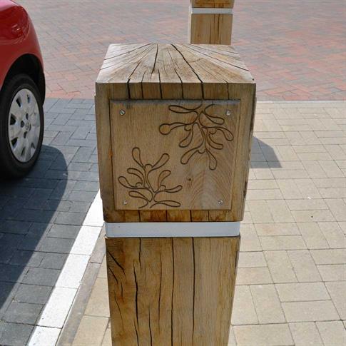 150 x 150mm Square Hardwood Timber Bollard product gallery image