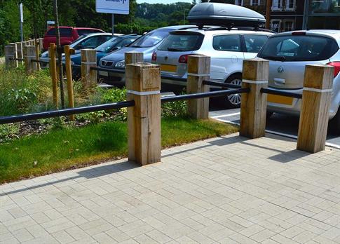 150 x 150mm Square Hardwood Timber Bollard product gallery image