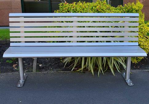 Paris stainless steel park seat product gallery image