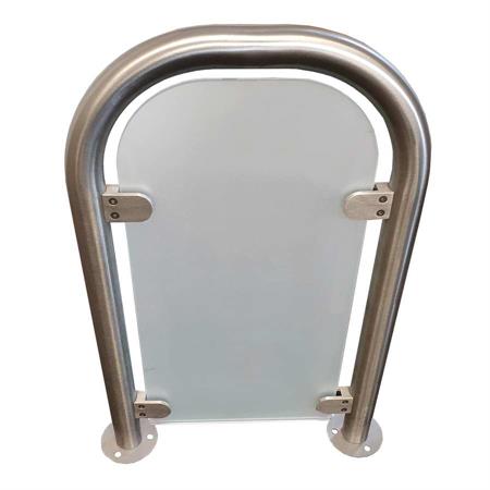 Stainless Steel Door Protection Hoop - Glass Infill product gallery image