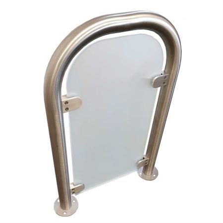 Stainless Steel Door Protection Hoop - Glass Infill product gallery image