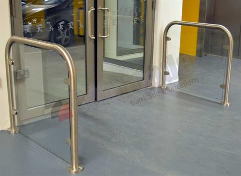 Stainless Steel Door Protection Hoop - Glass Infill product gallery image