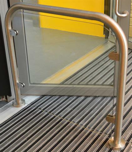 Stainless Steel Door Protection Hoop - Glass Infill product gallery image