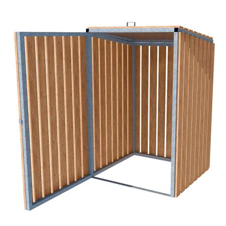 Wheelie Bin Store - Vertical Timber Slats product gallery image