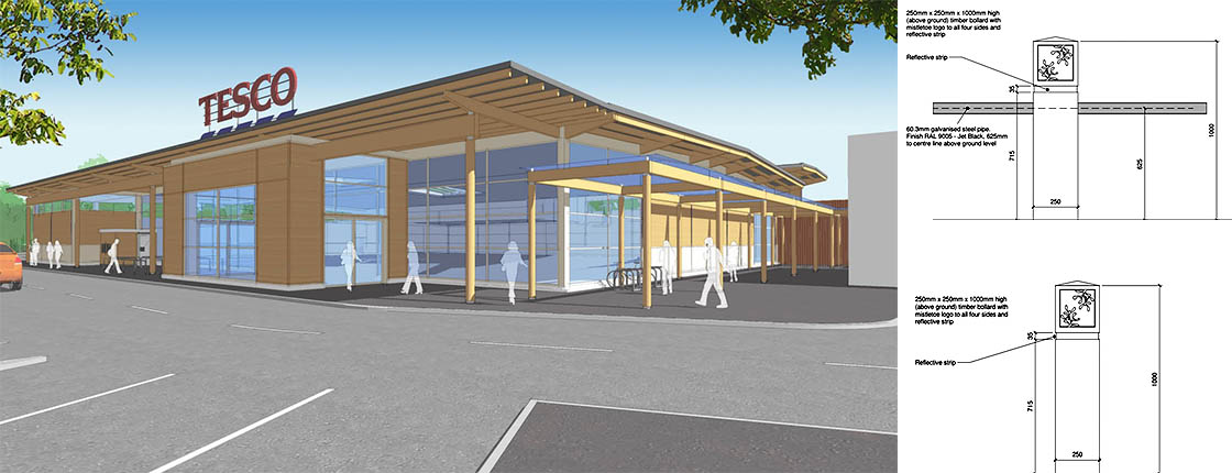 Tesco store - Tenbury Wells project at Barricade Ltd